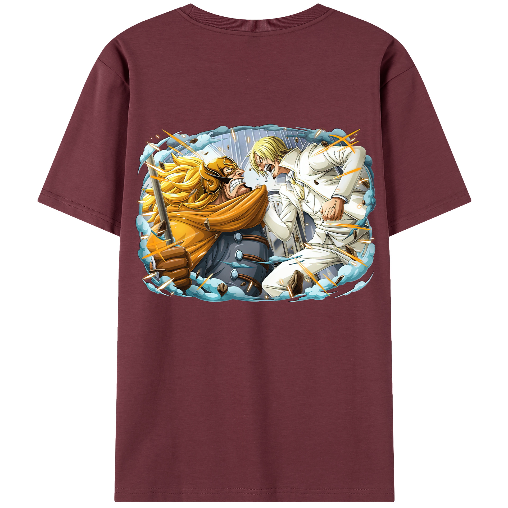 ワンピース サンジ ONE PIECE Sanji 綿100％半袖Tシャツ（背面プリント）